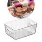 Cesto Organizador Transparentes Pequeno Com Alça 3,4l 24,5cm