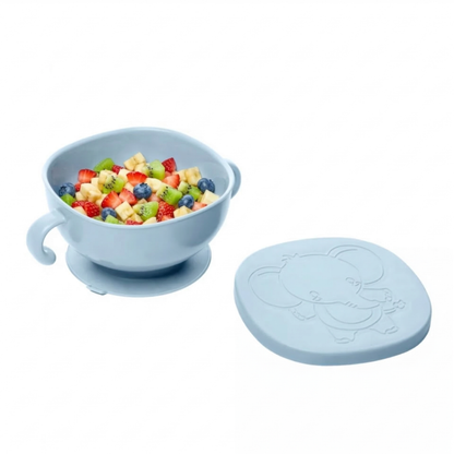 Pote Lanchinho Tigela Alimentos Infantil Baby Elefante Azul